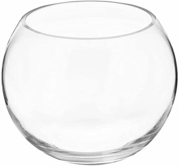 Pecera de Cristal 20cm/ Pecera Redonda Cristal/Pecera Esférica para Peces/Acuario para Peces/Acuario Pequeño para Peces/Globo Acuático de Cristal para Peces, Flores, Piedras 20CM
