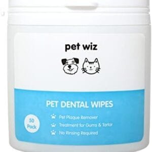 Toallitas dentales para Dedos con Aceite de Menta Verde para Perros y Gatos. Elimina la Placa y el sarro, cuida Las encías y no Requiere Enjuague.