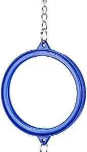 Arquivet Espejo Azul con Campana para pájaros - 7,5 x 11 cm - Accesorios para jaulas - Juguetes para Canarios, agapornis, periquitos, Loros - Entretenimiento para pájaros