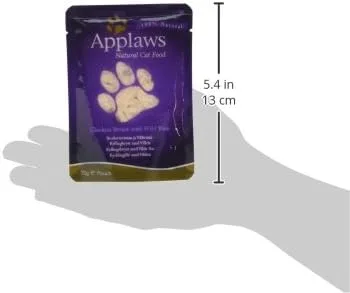 Applaws 100% Natural Comida Húmeda en Bolsitas, Pollo con Arroz Salvaje en Caldo para Gatos Adultos - 12 x 70g Bolsitas - Image 9