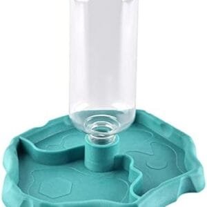 FurPaw Tazón para Mascotas - Automático Bebedero y Comida Platos 2 en 1 Comedero para Tortuga Lagarto Gecko, Azul