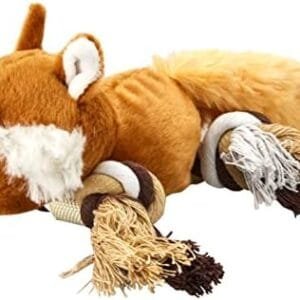 TRIXIE Zorro con piernas y cuerda, Peluche, 34 cm, Perro