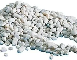 Amtra Gravel Noa, Grava Natural Para Acuarios, Piso Decorativo, Granos Gruesos Blancos De 4-8 Mm, Formato 2 Kg