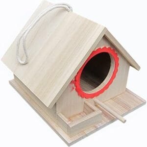 Casa de alimentación para pájaros, ensamblada (Lista para Usar), para pájaros Grandes como cacatúas, periquitos y pájaros pequeños como gorriones, Tit, Alondra, etc.