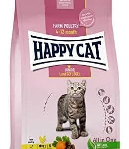 Happy Cat 70538 Young Junior Land - Alimento seco para gatos jóvenes a partir del 4º mes - 300 g de contenido
