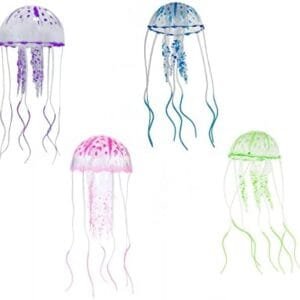 Medusas Artificiales de Simulación, Decoraciones para Peceras, Brillante Medusas, Péndulo Decorativo para Acuario, Diseño de Medusa Fluorescente Flotante, Medusa Pecera, Adorno de Planta de Medusa