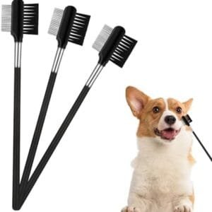 Peine antipulgas para perros, peine antipulgas para gatos, perros, ojos, peine para eliminar manchas de lágrimas, peine para el cuidado de ojos de perro, peine para gatos de mascotas, perros, para