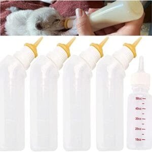 Gufastoe 5pcs Pet Feeding Original Silicona Pezón con Biberón para Cachorro Perro Gato u otras Mascotas (Modelo 5)