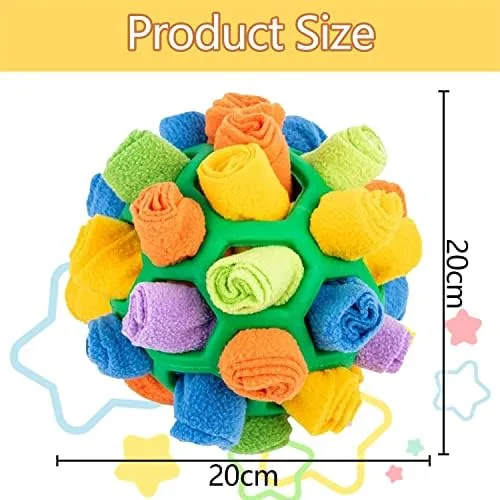 YISKY Pelota de alimentación portátil, Dispensador de golosinas para Perros Snuffle Ball, Bola de Rapé para Perros, Juguete Interactivo para Perros, para Perros pequeños y medianos (Verde) - Image 2