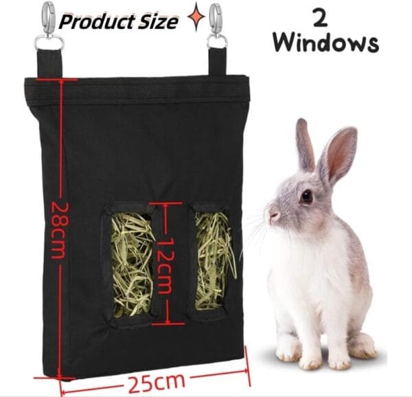 Bolsa Heno de Conejo,Bolsas Heno Alimentador de Conejo,Bolsa Alimentación Animales Pequeños,Bolsa de Heno para Mascotas,Alimentador de Conejo,Contenedor de Heno,para Cobayas Conejo Chinchilla - Image 5