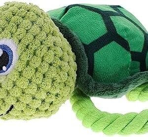 POPETPOP Juguete De Limpieza De para Mascotas Juguetes para Perros Chirriantes Juguete De Tortuga De Peluche Juguetes para Masticar Cachorros Paño Perro Pequeño Perro De Peluche