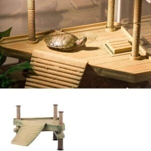 Outbit Muelle Tortuga, Isla Tortuga, Plataforma Tortuga - 1 PC Plataforma Flotante Rana Tortuga Reptil, Accesorios para Tanques (S M) (Tamaño: S)
