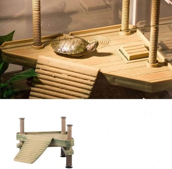 Outbit Muelle Tortuga, Isla Tortuga, Plataforma Tortuga - 1 PC Plataforma Flotante Rana Tortuga Reptil, Accesorios para Tanques (S M) (Tamaño: S)