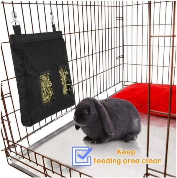 Bolsa Heno de Conejo,Bolsas Heno Alimentador de Conejo,Bolsa Alimentación Animales Pequeños,Bolsa de Heno para Mascotas,Alimentador de Conejo,Contenedor de Heno,para Cobayas Conejo Chinchilla - Image 2