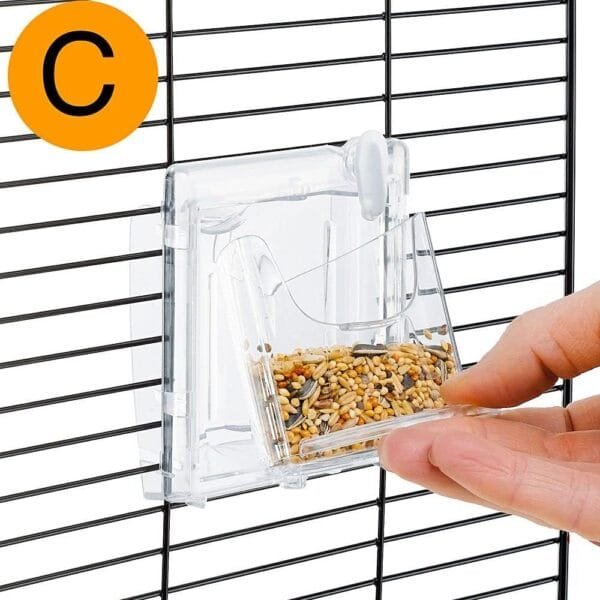 Ferplast Jaula para Pájaros Bali Jaula Pájaros, Canarios, Periquitos, Agapornis, de Metal, Todos los Accesorios Comedero Perchas 43.5 x 43.5 x h 68.5 cm. - Image 4