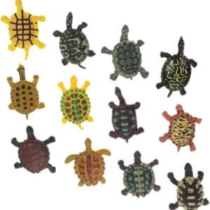 Yardwe 12 Piezas Juguete Tortuga Juguetes Infantiles Mini Tortuga decoración Juego de niños Accesorios para peceras Ornamento Patio Decorativo adornar Estatua de Tortuga