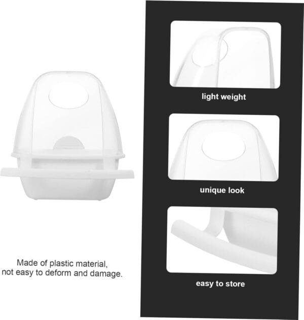 YARNOW 5 Piezas Caja De Comida para Pájaros Comedero De Agua para Pájaros Comedero para Pájaros Plato De Comida para Loros Casas De Aves Jaula De Loros Bebedero El Plastico - Image 2