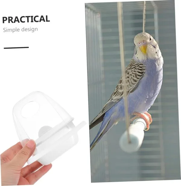 YARNOW 5 Piezas Caja De Comida para Pájaros Comedero De Agua para Pájaros Comedero para Pájaros Plato De Comida para Loros Casas De Aves Jaula De Loros Bebedero El Plastico - Image 3
