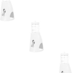 BESPORTBLE 3 Piezas Botella De Agua De Hámster Bebedero para Conejos Dispensador De Agua para El Hogar Suministrar Comedero Automatico para Mascotas Conejito De Pie Alimento Páginas