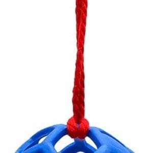 ieron Bola de comedero de heno colgante para conejo, juguete para animales pequeños, mascotas, cobayas y tortugas (azul)