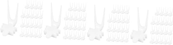 Yardwe 4 Juegos Pájaro con Tenedor De Frutas Comedero Pajaros Bird Feeder Comedero para Pajaros Tenedores De Comida para Loros Tenedor De Verduras De Loro El Plastico 20 Piezas * 4