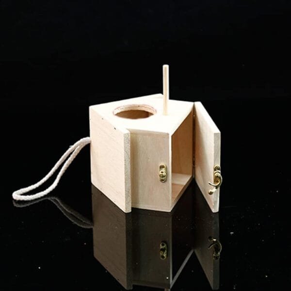Casa de Pájaros de Madera, Casa de Nidos de Pájaros de Madera, Jaula para Pájaros de Madera Accesorios para Pájaros, Nido de Madera para Pájaros, para Periquitos, Loros, Periquitos y Periquito - Image 6