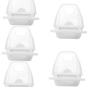 YARNOW 5 Piezas Caja De Comida para Pájaros Comedero De Agua para Pájaros Comedero para Pájaros Plato De Comida para Loros Casas De Aves Jaula De Loros Bebedero El Plastico