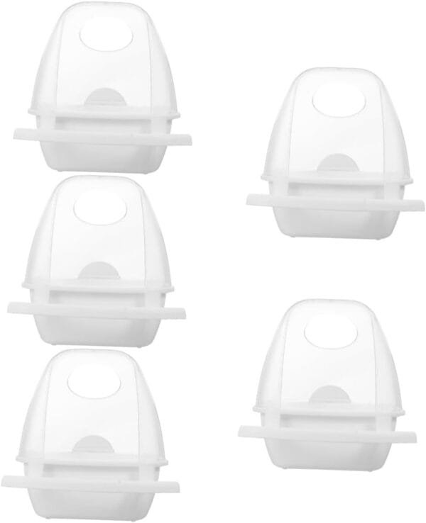 YARNOW 5 Piezas Caja De Comida para Pájaros Comedero De Agua para Pájaros Comedero para Pájaros Plato De Comida para Loros Casas De Aves Jaula De Loros Bebedero El Plastico