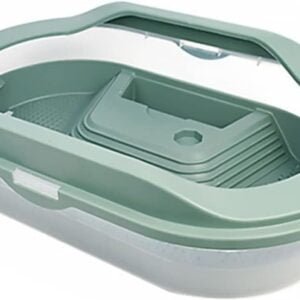 HINAYOSAN Casa de hábitat de tortugas con piscina para reptiles desmontable, 2 capas, fácil de
