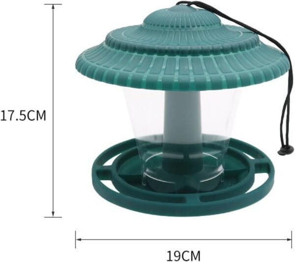 SOONHUA Comedero para Pájaros de Plástico para Colgar Contenedor de Comida para Pájaros con Techo para Patio de Jardín Al Aire Libre - Image 7