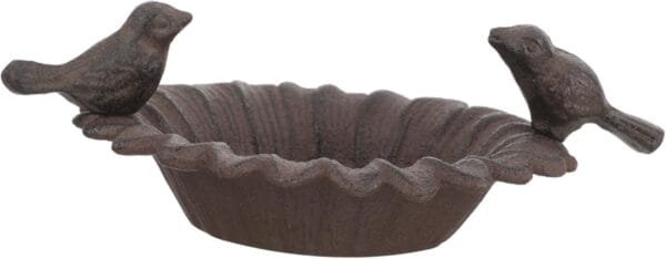 YARNOW Comedero para Pájaros De Metal con Diseño De Girasol y Doble Pájaro De Hierro Fundido Comida De Pajaro Alimentador De Jardín Al Aire Ardilla Alimenta a Los Pájaros Planchar