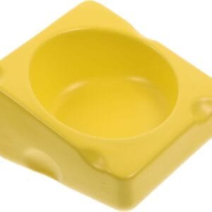HAPINARY Tazón De Comida para Hámster Tazón De Comida para Ardilla Forma De Queso Alimentador para Hámster Alimentador para Conejillo De Indias Tazón De Chinchilla Alimentador De Conejito