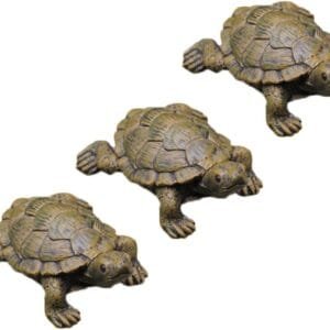 Yardwe 3 Piezas Modelo de Animales de simulación Mini Adorno suculento Animales en Miniatura decoración Juguetes Juguete Educativo Animales artesanía de Tortuga de Resina