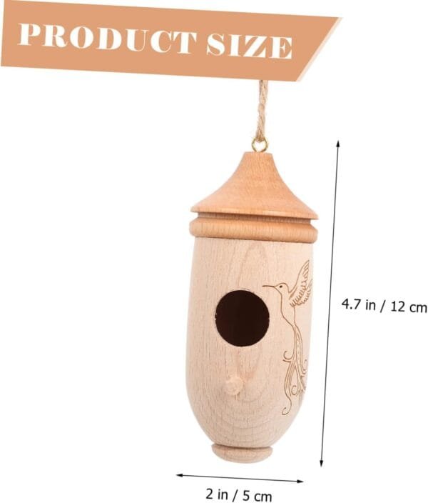 AOKWAWALIY comedero para pájaros colibrí comederos para pájaros comedero Colgante comedero para pájaros al Aire Mascota Comida de Pajaro Bandeja de alimentación Aves envase Madera - Image 8