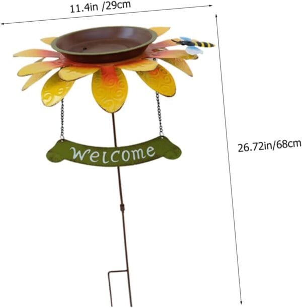 Yardwe Comedero para Pájaros De Girasol Comedero Decorativo para Pájaros Contenedor De Comida para Pájaros De Jardín Comederos para Pájaros Decoración Alimentar Envase Hierro Forjado - Image 5