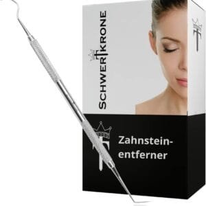 Schwertkrone, Eliminador de sarro para perros de acero inoxidable con 2 cabezas, cuidado dental para perros