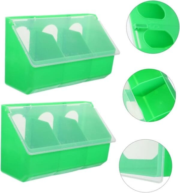 Yardwe 2 Comederos para Palomas Jaula para Pájaros Práctico Comedero para Pájaros Cuenco De Comida para Pájaros Comedero Colgante para Pájaros Contenedor De Comida para Pájaros - Image 2