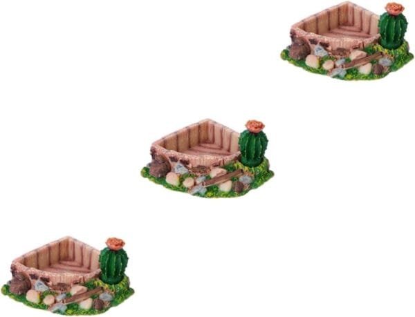 Yardwe 3 Piezas tazón de Comida Plato de Agua de Reptil Tanque de Reptiles Plato de Comida de Tortuga Juguete Pet Feeder Comedero para Reptiles Suministros para Mascotas tazón de Reptil