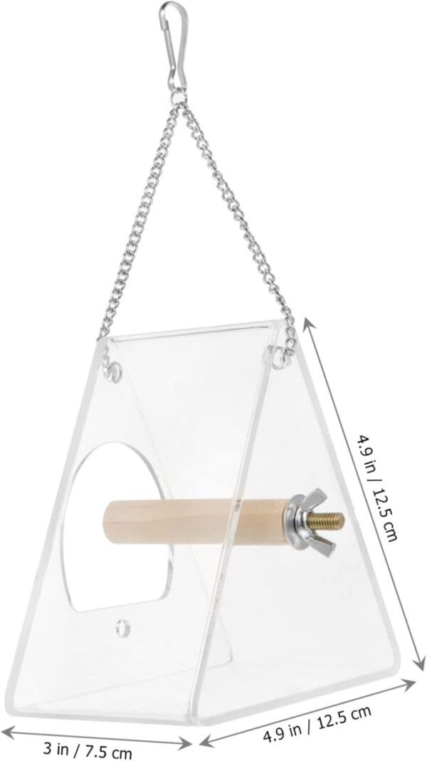 Yardwe 1 Pc comedero para pájaros Recipiente Transparente Colgante comedero pajaros Exterior Bird Feeder envase Contenedores de Comida alimentador de acrílico Jaula de Comida para pájaros - Image 5