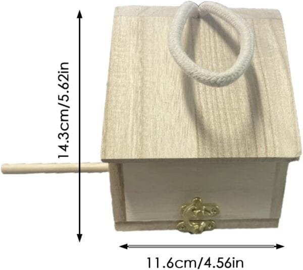 Casa de Pájaros de Madera, Casa de Nidos de Pájaros de Madera, Jaula para Pájaros de Madera Accesorios para Pájaros, Nido de Madera para Pájaros, para Periquitos, Loros, Periquitos y Periquito - Image 3