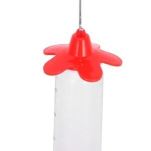 Yardwe Comedero para Colibríes Plato De Comida para Pájaros Comedero para Jaula De Pájaros Comedero De Agua para Colibríes Comederos Colgantes para Pájaros Colibrí Agua Planchar Rojo
