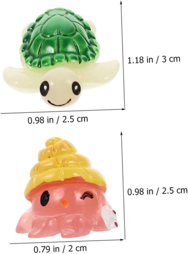 Yardwe 60 Piezas Mini Modelo De Tortuga Figura De Tortuga De Resina Figuras De Animales Pequeños Mini Figura Tortuga De Juguete Tortuga En Miniatura Figuras Pequeñas Figuras De Delfines - Image 3