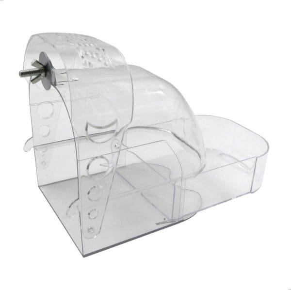 mongtsamz N-D Bañera para pájaros, Loros, bañera, comedero Colgante, Jaula para pájaros, Accesorio para, para pequeños pájaros, pinzones, periquitos, Canarios, Loro, Transparente, 15,5 x 13 x 15,3 cm - Image 4