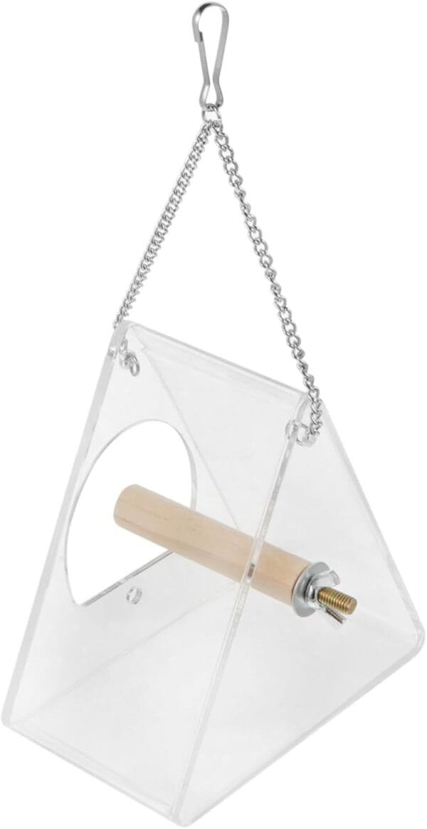Yardwe 1 Pc comedero para pájaros Recipiente Transparente Colgante comedero pajaros Exterior Bird Feeder envase Contenedores de Comida alimentador de acrílico Jaula de Comida para pájaros