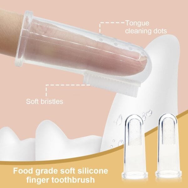 BIRLOZA 6 cepillos de dientes para perros cepillo de dientes de silicona suave para mascotas cepillos de dientes de dedos cuidado dental de gato higiene bucal para mascotas kit de limpieza - Image 4