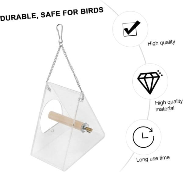 YARNOW 1 Pc comedero para pájaros contenedores para Comida comedero portátil para pájaros comedero pajaros Exterior Bird Feeder envase comederos para pájaros Jaula de Comida para pájaros - Image 2