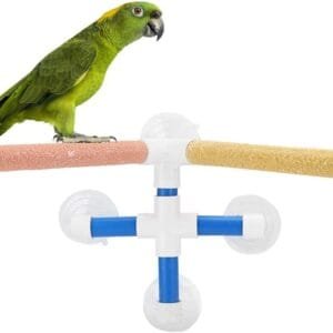 Perca Baño Loros,Perchas para Loros Poste para PáJaros Poste Ducha PáJaros Accesorios para Perchas Jaulas Periquitos con Ventosas para PáJaros PequeñOs Periquitos CacatúAs Cotorras Agapornis