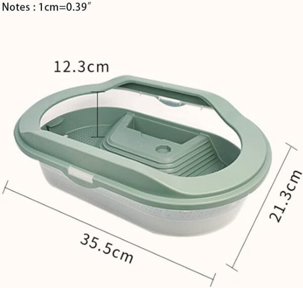 HINAYOSAN Casa de hábitat de tortugas con piscina para reptiles desmontable, 2 capas, fácil de - Image 3