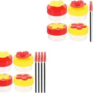 YARNOW 2 Juegos De Comederos para Pájaros para Exteriores Comida para Pájaros Contenedor Transparente para Exteriores Dispensador De Comedero Decorativo para Pájaros Contenedor