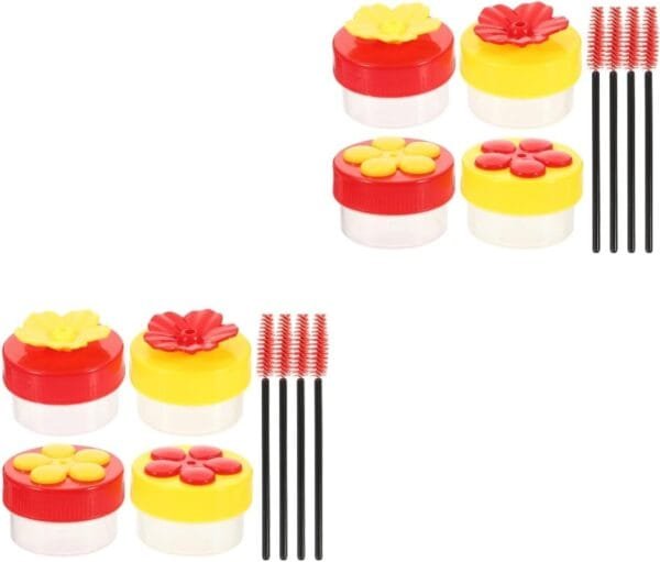 YARNOW 2 Juegos De Comederos para Pájaros para Exteriores Comida para Pájaros Contenedor Transparente para Exteriores Dispensador De Comedero Decorativo para Pájaros Contenedor